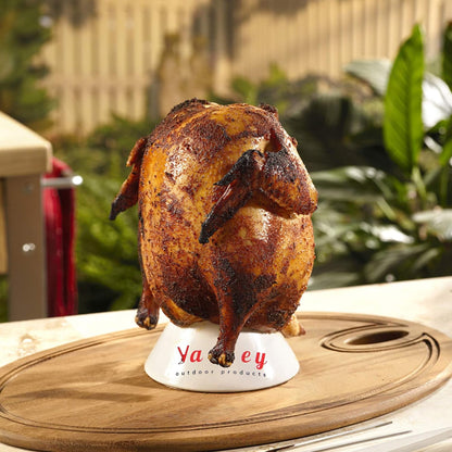 Ceramic Beer Can Chicken Holder for Grill，Ceramic Non-Stick Vertical Chicken Roaster for Oven or Smoker BBQ Accessories remove few words