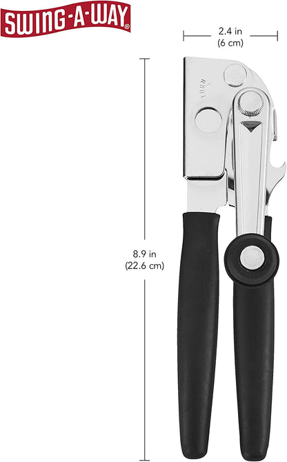 Easy Crank Can Opener, 10.4 Inches, Black