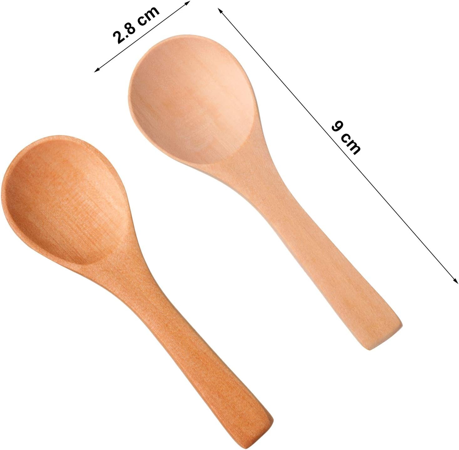 50 Pcs Small Wooden Spoons, 3.5'' L, Mini Wood Spoons Bulk Nature Tiny Spoons Little Wooden Teaspoons for Jars Sugar Creamer Honey Spices Salt Kitchen Supplies remove few words