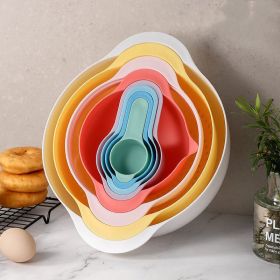 8pcs Mixing Bowl Set; Colorful Kitchen Strainer Basket; Colander Bowls; BPA Free; Plastic Nesting Bowls; Baking Tools 8pcs Mixing Bowl Set; Colorful Kitchen Strainer Basket; Colander Bowls; BPA Free; Plastic Nesting Bowls; Baking Tools