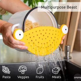 1pc Pasta Strainer - Cute Monster Eye Design - BPA Free Food Strainer For Kitchen - Noodle And Pot Strainer Kitchen Accessory Gift 1pc Pasta Strainer - Cute Monster Eye Design - BPA Free Food Strainer For Kitchen - Noodle And Pot Strainer Kitchen Accessory Gift